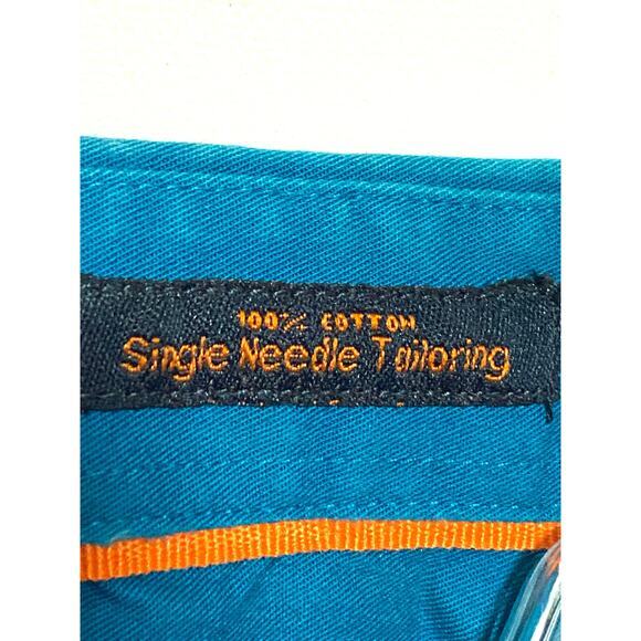 NoNo Maldonado Blue Single Needle Tailoring Button Down Pocket Shirt Mens Small - Picture 5 of 6